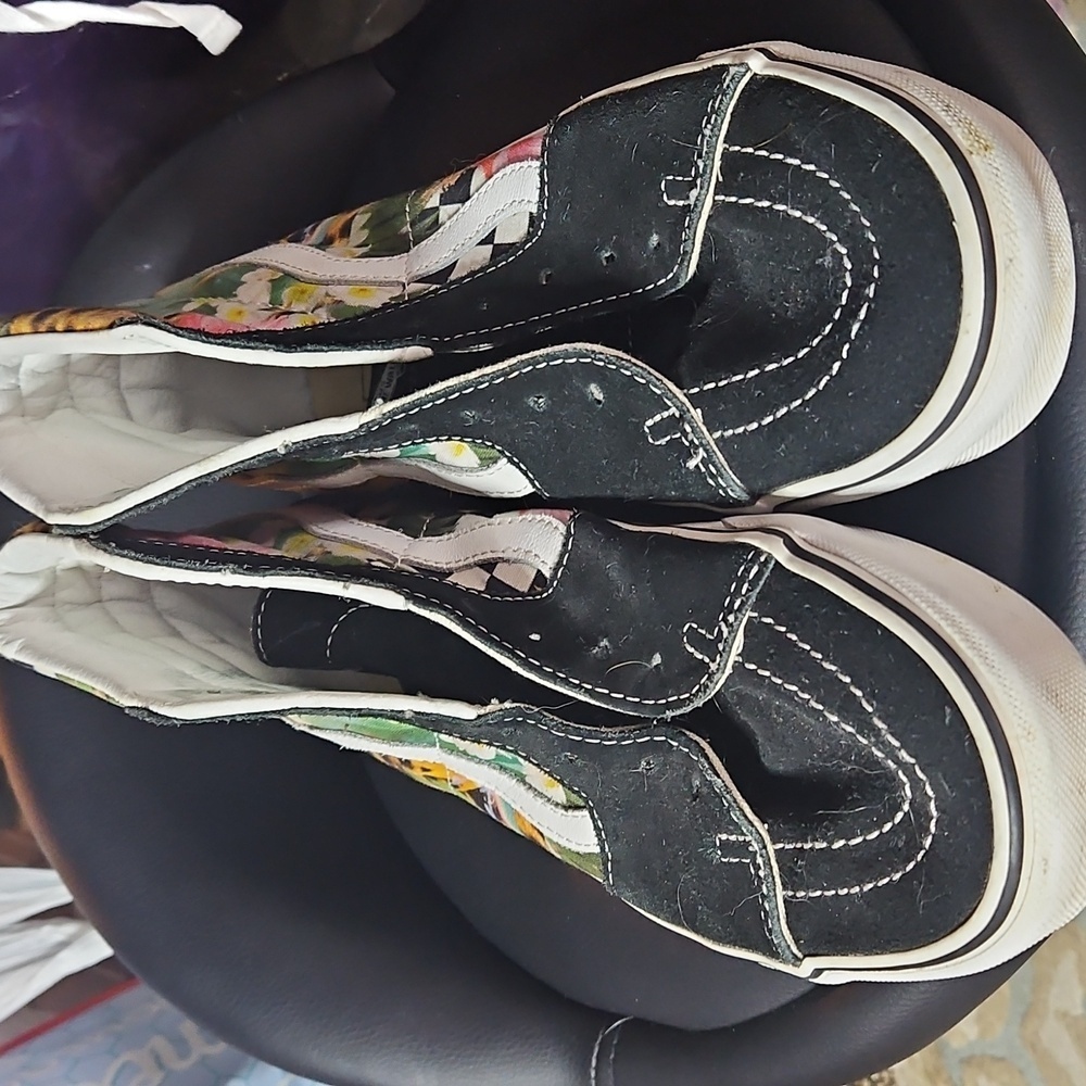 VANS Sk8-Hi | High Top | Arch Support | Black/Floral | M 9 | W 10.5 - Picture 4 of 4